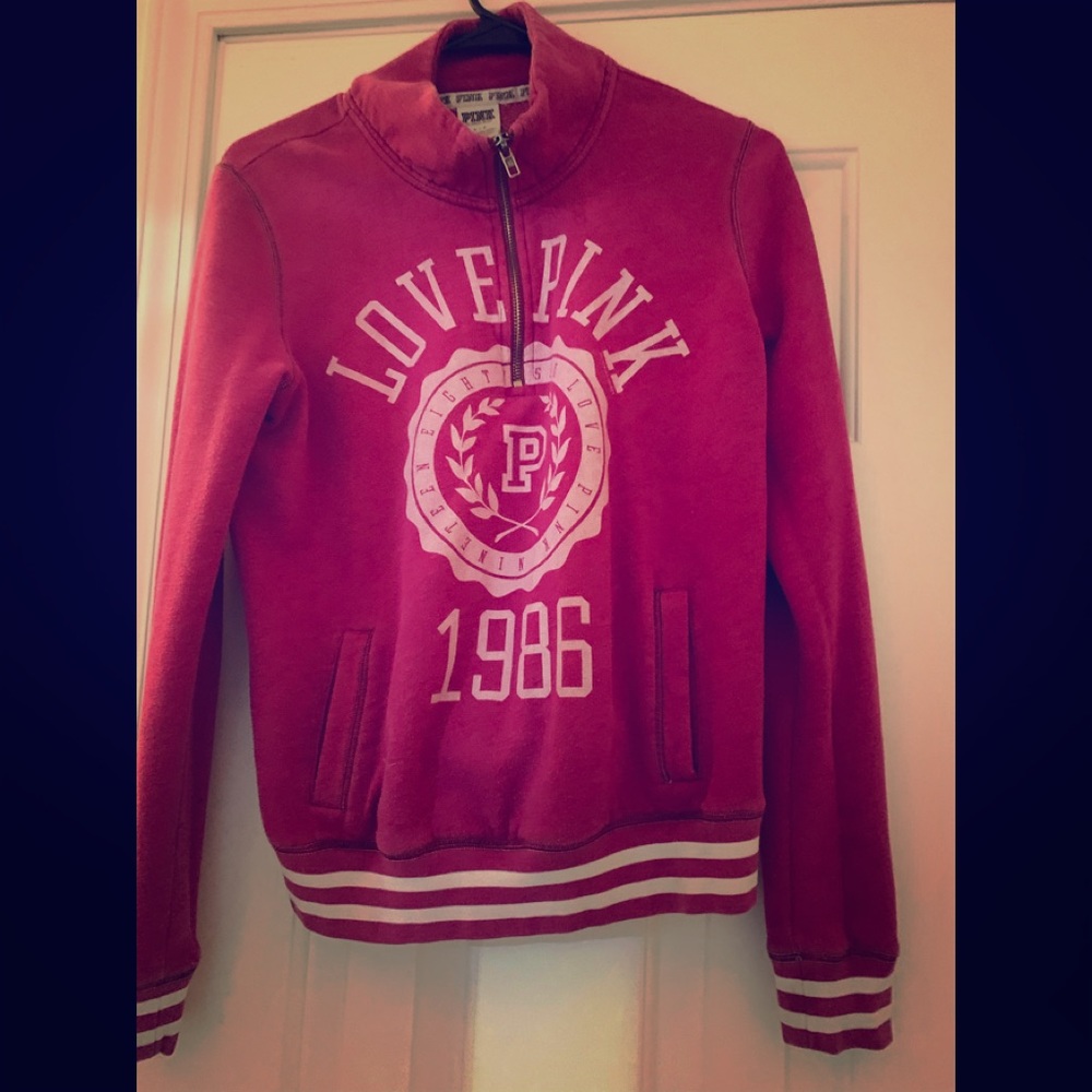 Victoria secret PINK half zip pullover sweaters